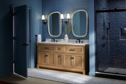 KOHLER K-29264-BD1-UMG Charlemont 72" bathroom vanity cabinet with sinks and quartz top - Umbral Green