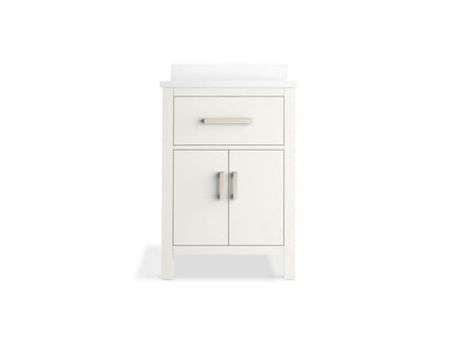 KOHLER Kresla 24" bathroom vanity cabinet with sink and quartz top - White, K-40637-BD1-0