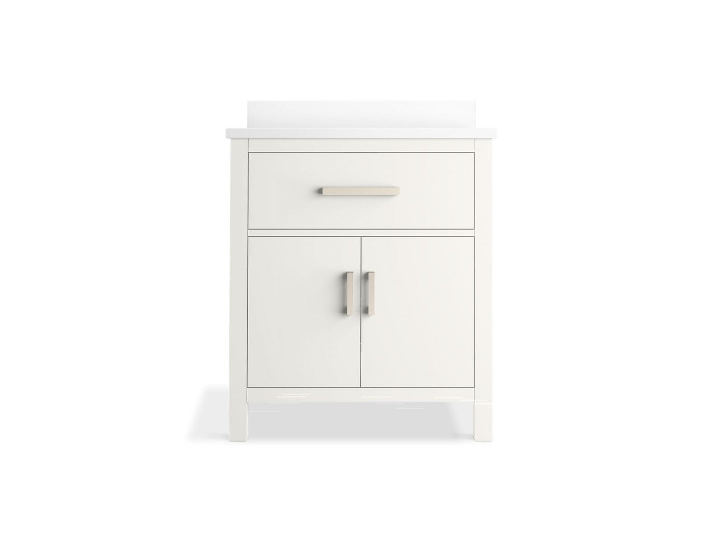 KOHLER K-40638-BD1-0 Kresla 30" Bathroom Vanity Cabinet With Sink And Quartz Top In White