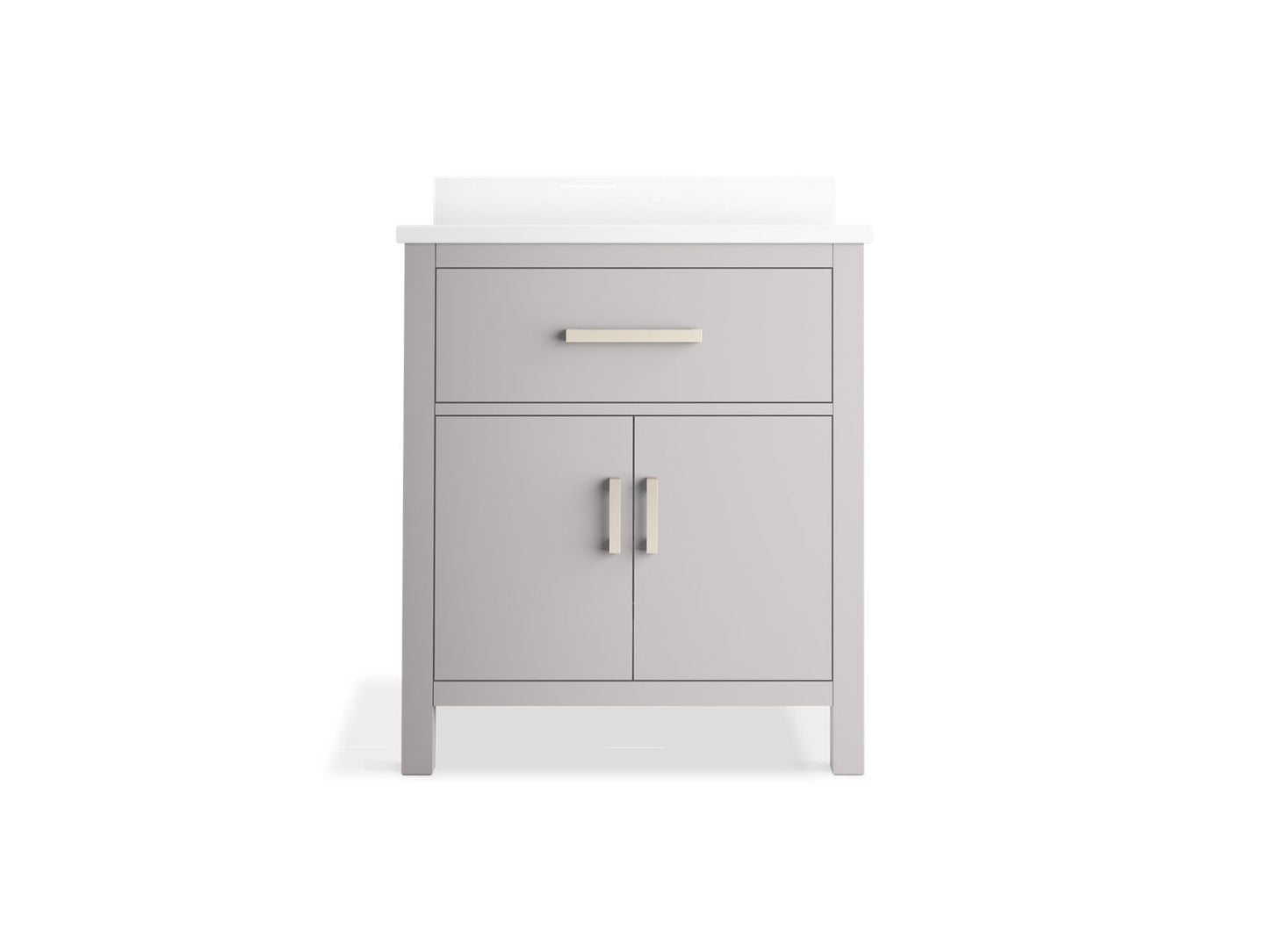 KOHLER K-40638-BD1-AGA Kresla 30" Bathroom Vanity Cabinet With Sink And Quartz Top In Atmos Grey