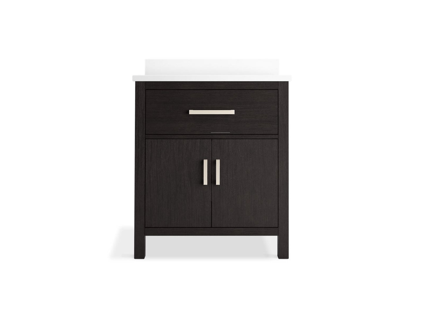 KOHLER K-40638-BD1-BWK Kresla 30" Bathroom Vanity Cabinet With Sink And Quartz Top In Carbon Oak