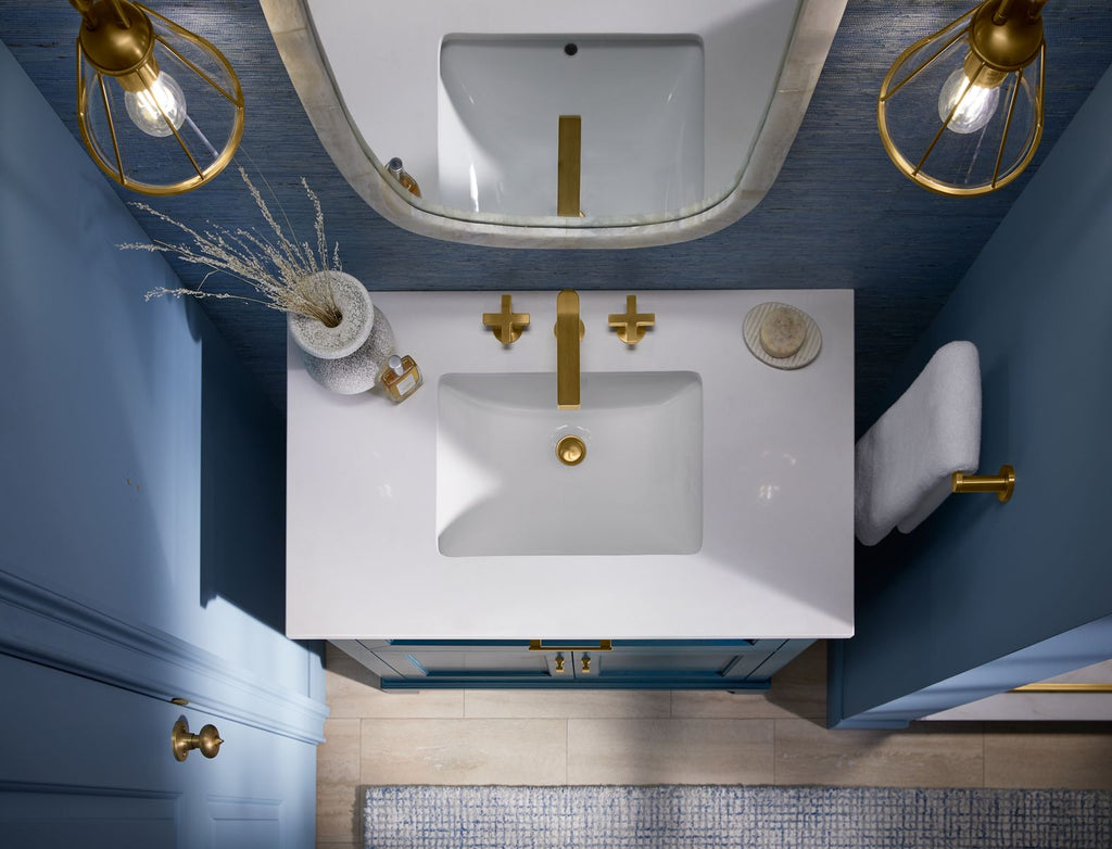 KOHLER K-29260-BD1-TDB Charlemont 30" Bathroom Vanity Cabinet With Sink And Quartz Top - Tidal Blue