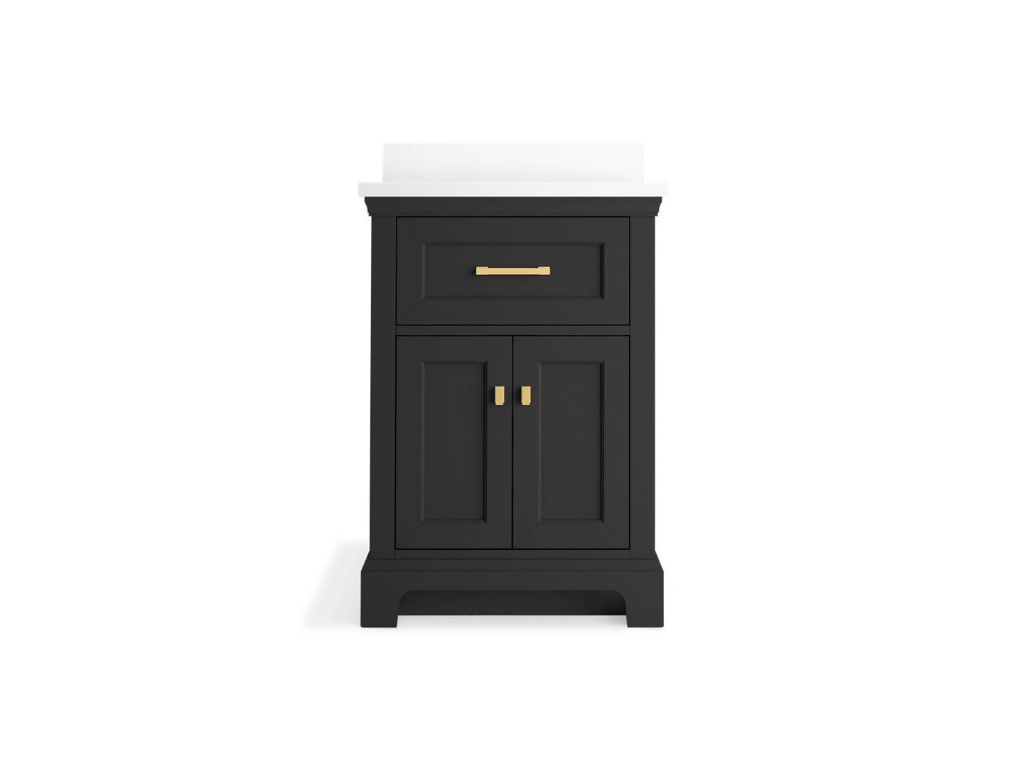 KOHLER K-29259-BD1-DWG Charlemont 24" Bathroom Vanity Cabinet With Sink And Quartz Top In Ferrous Grey