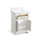 KOHLER K-29259-BD1-0 Charlemont 24" Bathroom Vanity Cabinet With Sink And Quartz Top In White