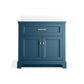 KOHLER K-29261-BD1-TDB Charlemont 36" Bathroom Vanity Cabinet With Sink And Quartz Top In Tidal Blue