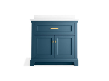 KOHLER Charlemont 36" bathroom vanity cabinet with sink and quartz top - Tidal Blue, K-29261-BD1-TDB