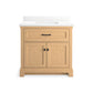 KOHLER K-29261-BD1-WEK Charlemont 36" Bathroom Vanity Cabinet With Sink And Quartz Top In Light Oak