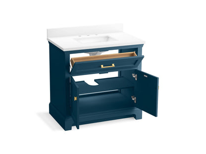 KOHLER Charlemont 36" bathroom vanity cabinet with sink and quartz top - Tidal Blue, K-29261-BD1-TDB