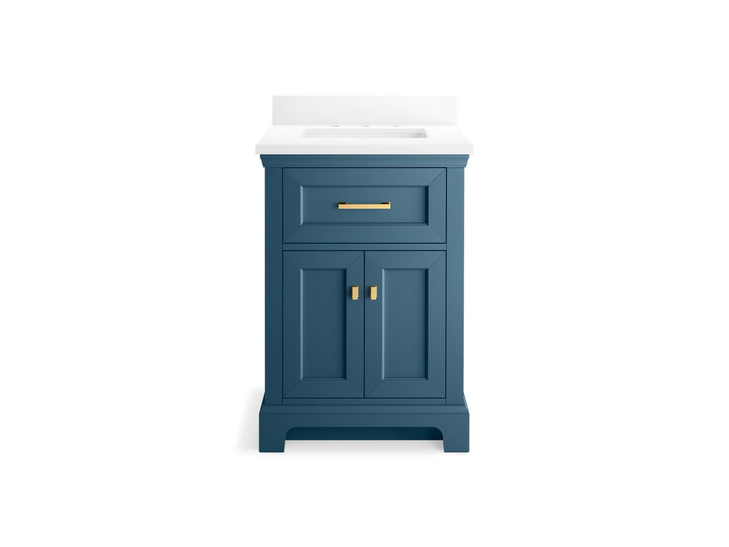 KOHLER K-29259-BD1-TDB Charlemont 24" Bathroom Vanity Cabinet With Sink And Quartz Top In Tidal Blue