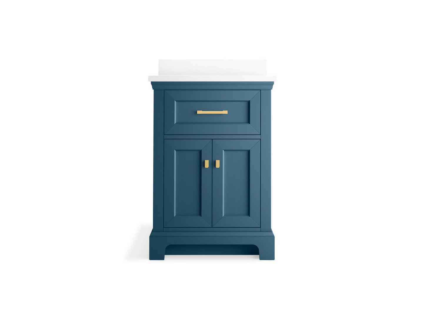 KOHLER K-29259-BD1-TDB Charlemont 24" Bathroom Vanity Cabinet With Sink And Quartz Top In Tidal Blue