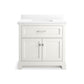 KOHLER K-29261-BD1-0 Charlemont 36" Bathroom Vanity Cabinet With Sink And Quartz Top In White