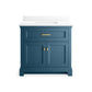 KOHLER K-29261-BD1-TDB Charlemont 36" Bathroom Vanity Cabinet With Sink And Quartz Top In Tidal Blue