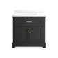 KOHLER K-29261-BD1-DWG Charlemont 36" Bathroom Vanity Cabinet With Sink And Quartz Top In Ferrous Grey