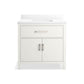 KOHLER K-40639-BD1-0 Kresla 36" Bathroom Vanity Cabinet With Sink And Quartz Top In White