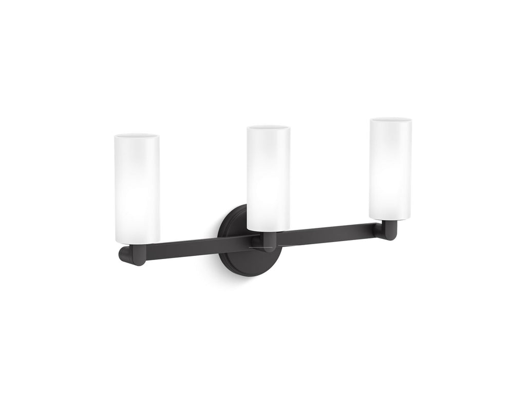 KOHLER K-35874-SC03-BLL Crue Three-Light Sconce - Matte Black