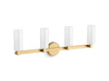 KOHLER K-35875-SC04-2GL Crue Four-Light Sconce - Brushed Moderne Brass