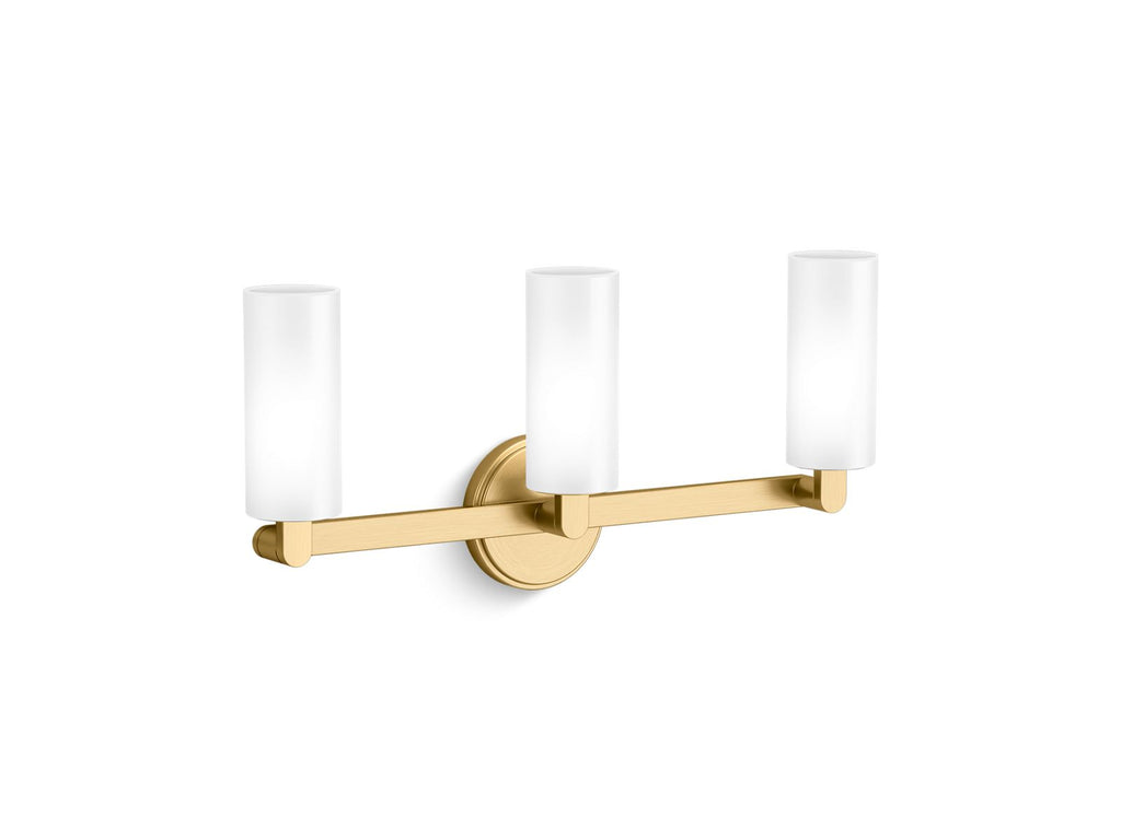 KOHLER K-35874-SC03-2GL Crue Three-Light Sconce - Brushed Moderne Brass