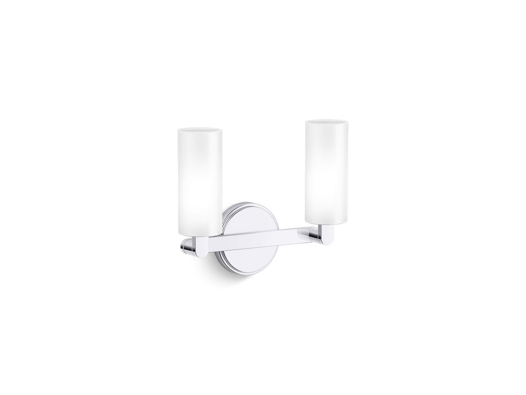 KOHLER K-35873-SC02-CPL Crue Two-Light Sconce - Polished Chrome