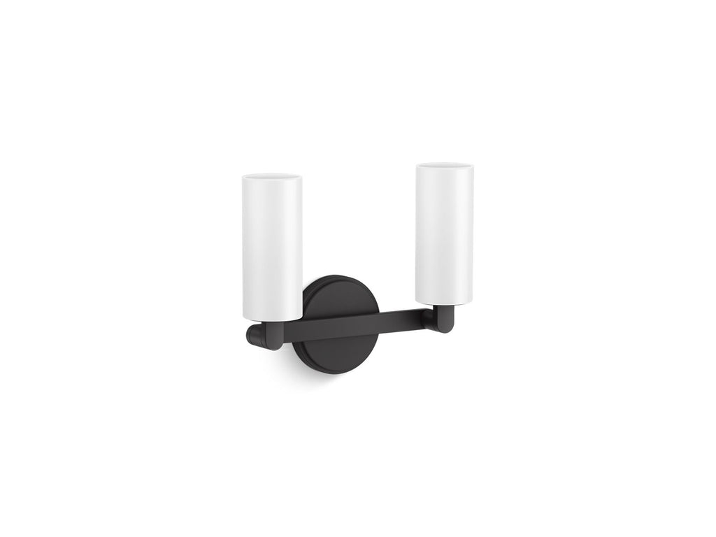KOHLER K-35873-SC02-BLL Crue Two-Light Sconce - Matte Black