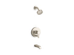 KOHLER K-T49980-4Y-BN Pitch Rite-Temp Bath And Shower Trim Kit With Push-Button Diverter And Lever Handle, 2.5 Gpm - Vibrant Brushed Nickel