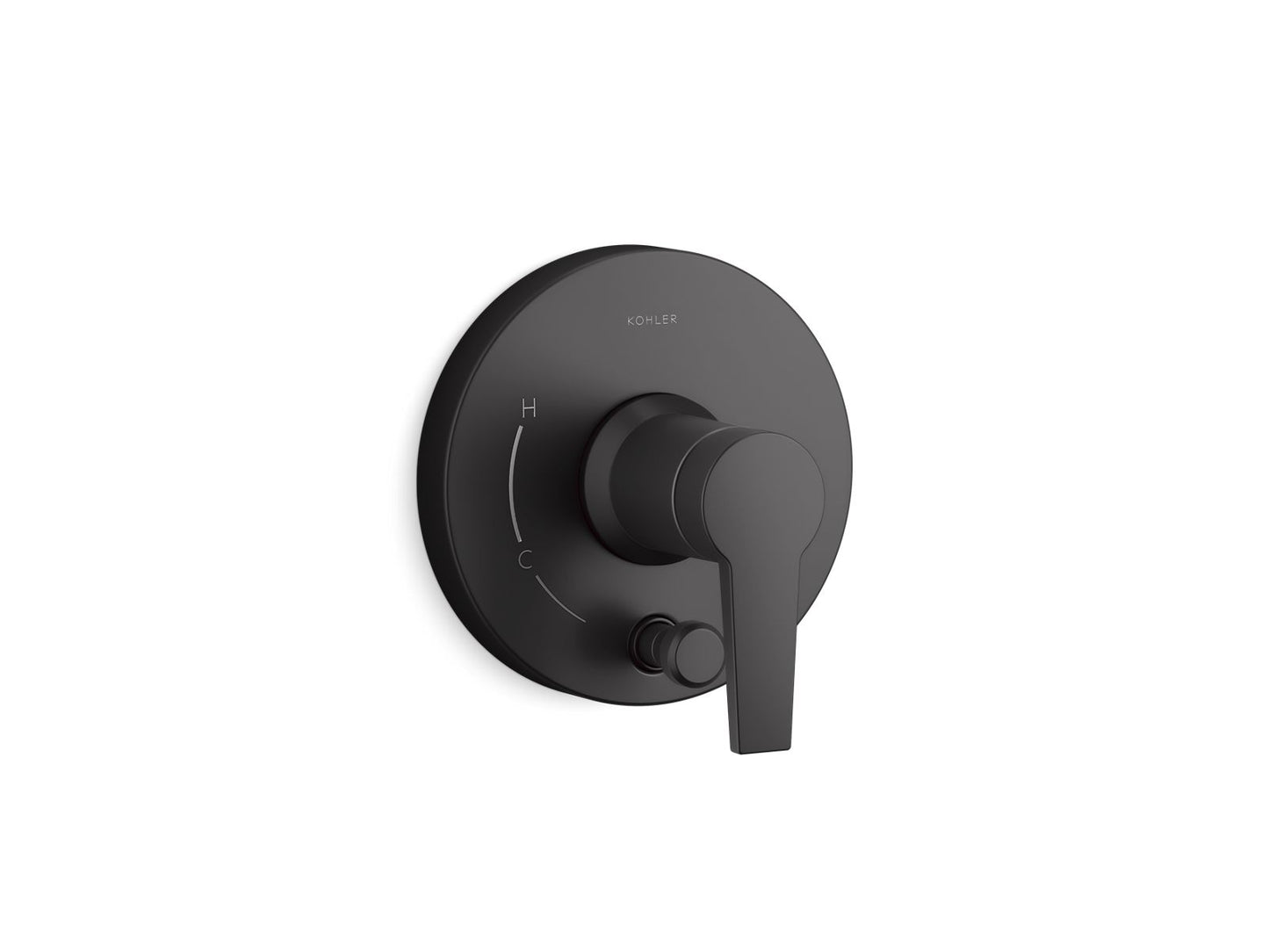 KOHLER K-T49988-4-BL Pitch Rite-Temp Valve Trim With Push-Button Diverter In Matte Black