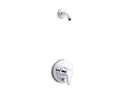 KOHLER K-T49989-4L-BL Pitch Rite-Temp shower trim kit with push-button diverter, less showerhead - Matte Black