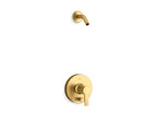 KOHLER K-T49989-4L-2MB Pitch Rite-Temp Shower Trim Kit With Push-Button Diverter, Less Showerhead - Vibrant Brushed Moderne Brass