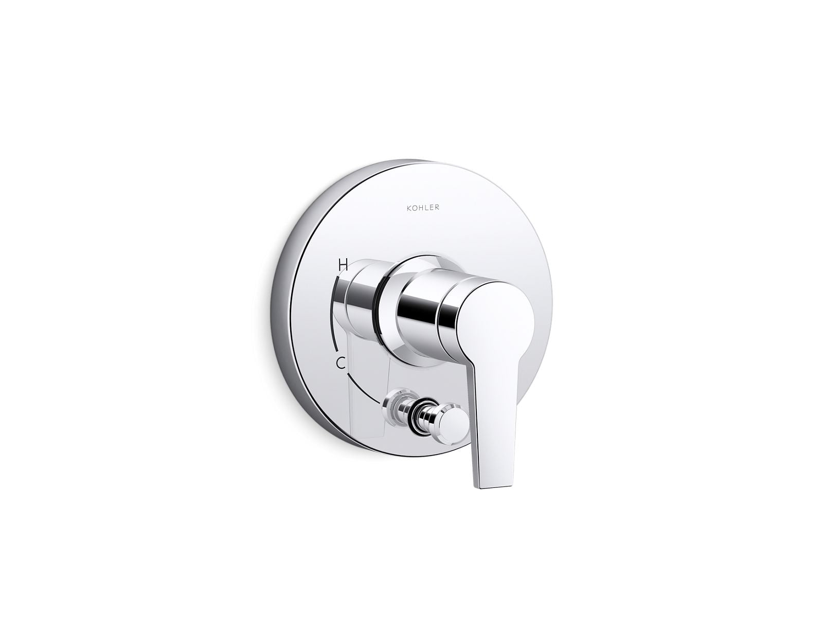 KOHLER K-T49988-4-2MB Pitch Rite-Temp Valve Trim With Push-Button Diverter - Vibrant Brushed Moderne Brass
