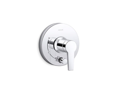 KOHLER K-T49988-4-BL Pitch Rite-Temp valve trim with push-button diverter - Matte Black