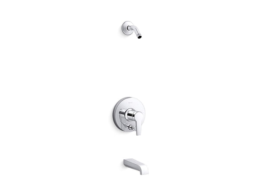 KOHLER K-T49979-4L-CP Pitch Rite-Temp Bath And Shower Trim Kit With Push-Button Diverter Without Showerhead In Polished Chrome