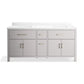 KOHLER K-40642-BD1-AGA Kresla 72" Bathroom Vanity Cabinet With Sinks And Quartz Top In Atmos Grey