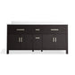 KOHLER K-40642-BD1-BWK Kresla 72" Bathroom Vanity Cabinet With Sinks And Quartz Top In Carbon Oak