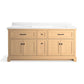 KOHLER K-29264-BD1-WEK Charlemont 72" Bathroom Vanity Cabinet With Sinks And Quartz Top In Light Oak