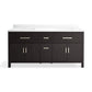 KOHLER K-40642-BD1-BWK Kresla 72" Bathroom Vanity Cabinet With Sinks And Quartz Top In Carbon Oak