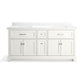 KOHLER K-29264-BD1-0 Charlemont 72" Bathroom Vanity Cabinet With Sinks And Quartz Top In White