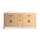 KOHLER K-40642-BD1-WEK Kresla 72" Bathroom Vanity Cabinet With Sinks And Quartz Top In Light Oak