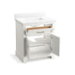 KOHLER K-29260-BD1-0 Charlemont 30" Bathroom Vanity Cabinet With Sink And Quartz Top In White