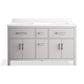 KOHLER K-40641-BD1-AGA Kresla 60" Bathroom Vanity Cabinet With Sinks And Quartz Top In Atmos Grey