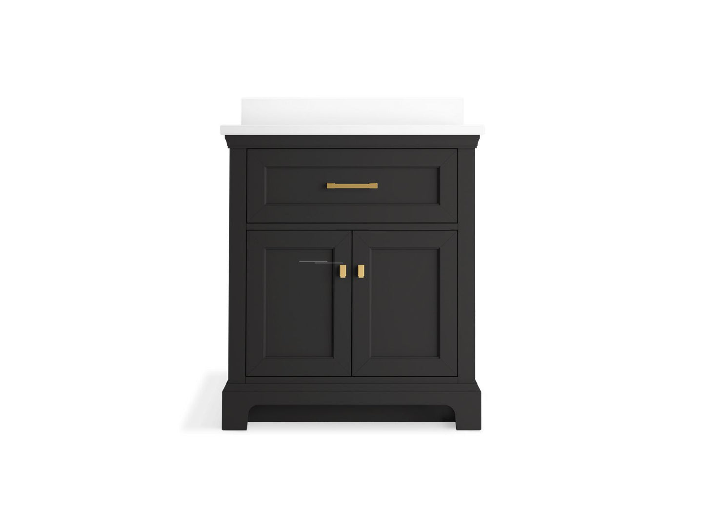 KOHLER K-29260-BD1-DWG Charlemont 30" Bathroom Vanity Cabinet With Sink And Quartz Top In Ferrous Grey