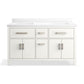 KOHLER K-40641-BD1-0 Kresla 60" Bathroom Vanity Cabinet With Sinks And Quartz Top In White