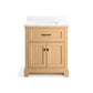 KOHLER K-29260-BD1-WEK Charlemont 30" Bathroom Vanity Cabinet With Sink And Quartz Top In Light Oak