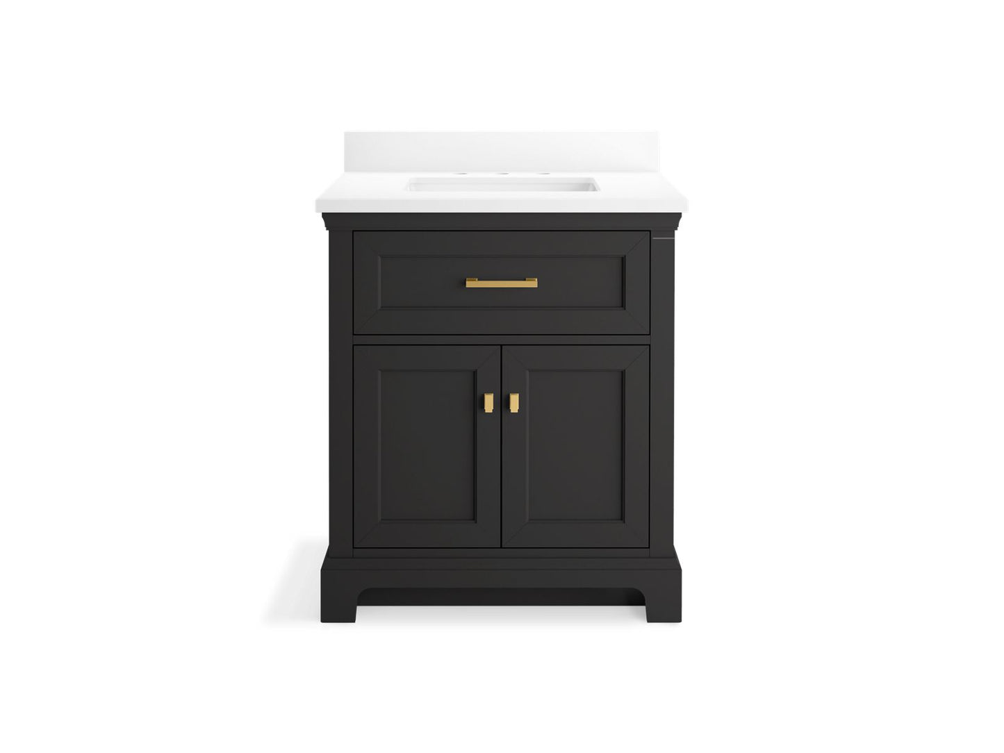 KOHLER K-29260-BD1-DWG Charlemont 30" Bathroom Vanity Cabinet With Sink And Quartz Top In Ferrous Grey