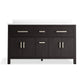 KOHLER K-40641-BD1-BWK Kresla 60" Bathroom Vanity Cabinet With Sinks And Quartz Top In Carbon Oak