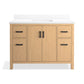 KOHLER K-40640-BD1-WEK Kresla 48" Bathroom Vanity Cabinet With Sink And Quartz Top In Light Oak