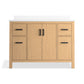 KOHLER K-40640-BD1-WEK Kresla 48" Bathroom Vanity Cabinet With Sink And Quartz Top In Light Oak