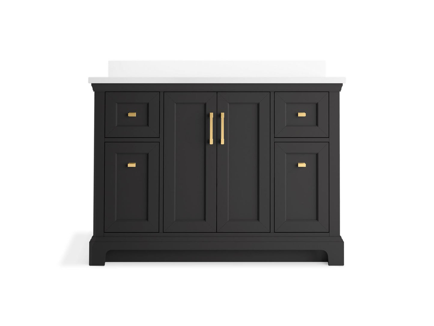 KOHLER K-29262-BD1-DWG Charlemont 48" Bathroom Vanity Cabinet With Sink And Quartz Top In Ferrous Grey