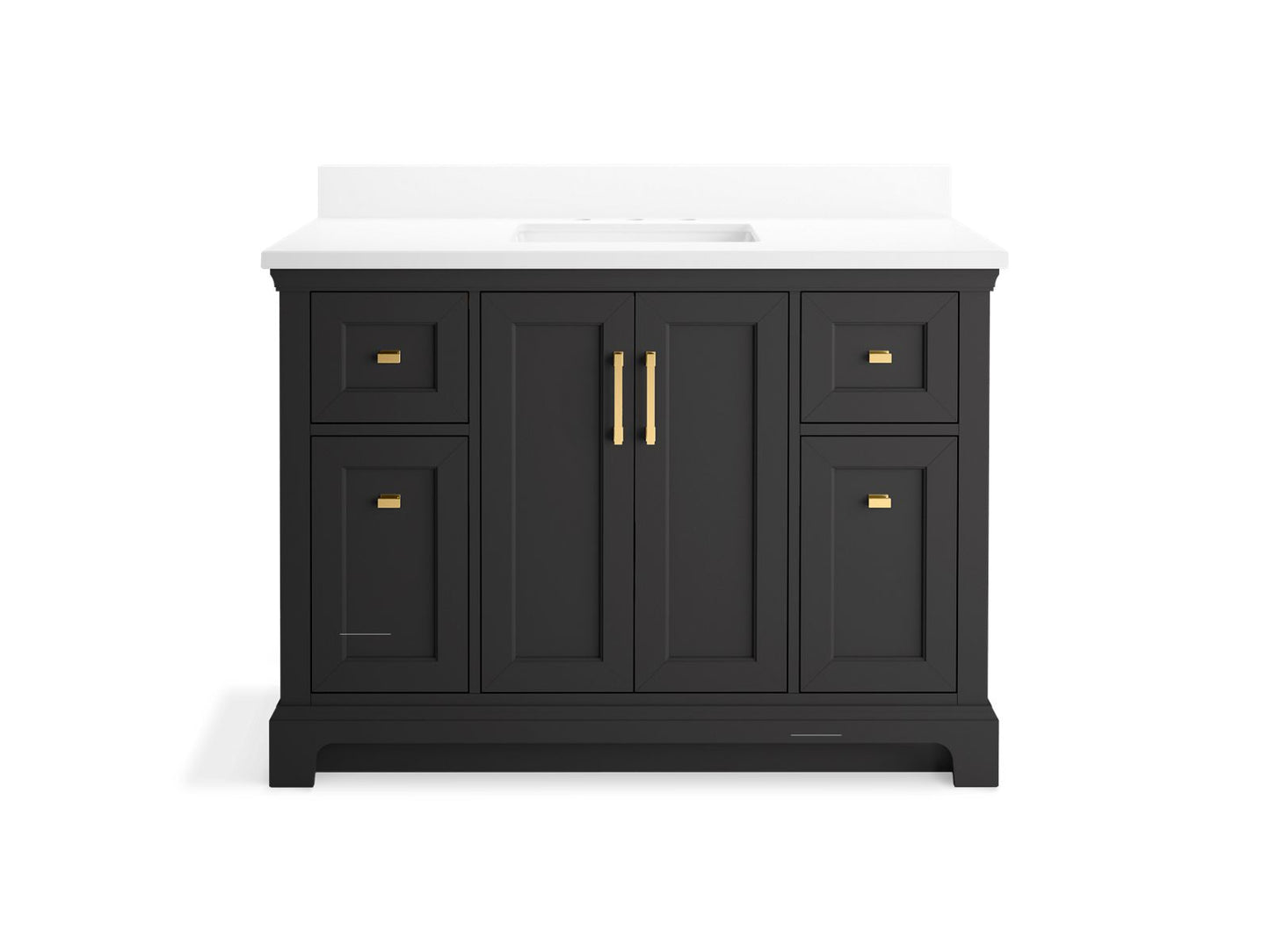 KOHLER K-29262-BD1-DWG Charlemont 48" Bathroom Vanity Cabinet With Sink And Quartz Top In Ferrous Grey