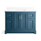 KOHLER K-29262-BD1-TDB Charlemont 48" Bathroom Vanity Cabinet With Sink And Quartz Top In Tidal Blue