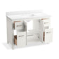 KOHLER K-40640-BD1-0 Kresla 48" Bathroom Vanity Cabinet With Sink And Quartz Top In White