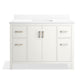 KOHLER K-40640-BD1-0 Kresla 48" Bathroom Vanity Cabinet With Sink And Quartz Top In White